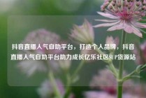 抖音直播人气自助平台，打造个人品牌，抖音直播人气自助平台助力成长亿乐社区SUP货源站