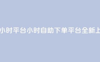 自助下单24小时平台ks - 24小时自助下单平台ks全新上线~