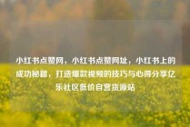 小红书点赞网，小红书点赞网址，小红书上的成功秘籍，打造爆款视频的技巧与心得分享亿乐社区低价自营货源站