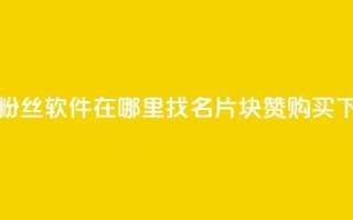 抖音粉丝软件在哪里找 - QQ名片1块10000赞购买