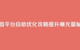 抖音平台自助 - 抖音平台自助优化攻略:提升曝光量,秘诀大揭秘!~