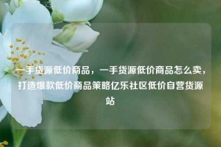 一手货源低价商品，一手货源低价商品怎么卖，打造爆款低价商品策略亿乐社区低价自营货源站