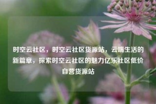 时空云社区，时空云社区货源站，云端生活的新篇章，探索时空云社区的魅力亿乐社区低价自营货源站