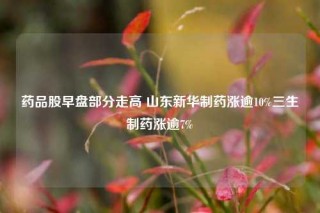 药品股早盘部分走高 山东新华制药涨逾10%三生制药涨逾7%