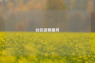 社区送餐服务