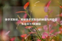 快手买粉丝，揭秘快手买粉丝的秘密与风险亿乐社区SUP货源站
