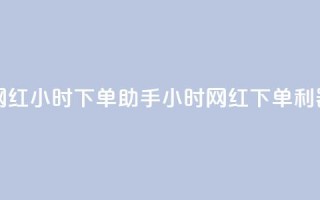 网红24小时下单助手(24小时网红下单利器)