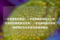 一手货源低价商品,一手货源低价商品怎么卖,打造您的独家低价优势,一手货源与高效供应链管理亿乐社区低价自营货源站