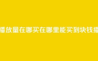 1块钱1w播放量在哪买(在哪里能买到1块钱1w播放量)