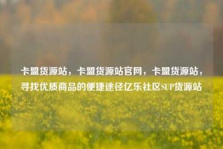 卡盟货源站,卡盟货源站官网,卡盟货源站,寻找优质商品的便捷途径亿乐社区SUP货源站