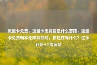流量卡免费,流量卡免费送是什么套路,流量卡免费畅享无限互联网,你还在等什么?亿乐社区SUP货源站