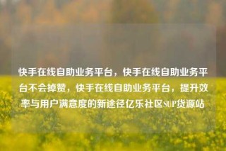 快手在线自助业务平台,快手在线自助业务平台不会掉赞,快手在线自助业务平台,提升效率与用户满意度的新途径亿乐社区SUP货源站