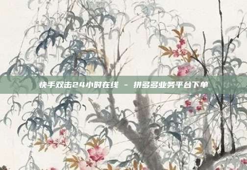 快手双击24小时在线 - 拼多多业务平台下单  第1张