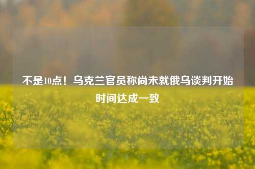 不是10点！乌克兰官员称尚未就俄乌谈判开始时间达成一致  第1张